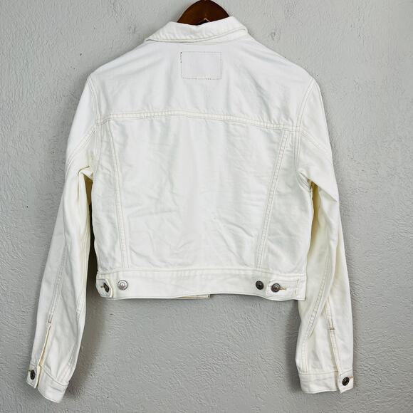 NEW! American Eagle Denim Jean Jacket Off White DIY - XS - Picture 4 of 4